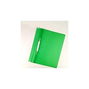 D.RECT ​​| 25 Pi&egrave;ces Classeur Plat A4 perfor&eacute; en plastique | Avec couvercle frontal transparent | Reliures en plastique &agrave; feuilles mobiles en film PP | Perfor&eacute; - Euro Perforation Vert Clair