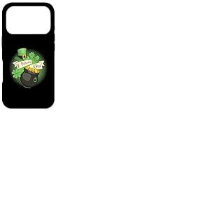St Patricks Day pi&egrave;ce Argent tr&egrave;fle Chapeau Irlandais Cadeau Coque pour iPhone 17 Pro