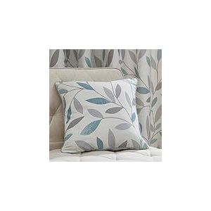 Fusion - Housse de Coussin en Bois de h&ecirc;tre - 100% Coton - 43 x 43 cm - Bleu Canard