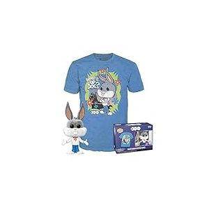 Funko Pop! & Tee: WB100- Bugs Bunny Fred Bunny As Fred - Texture Velours - Small - (S) - Warner Bros/Looney Tunes - T-Shirt - Vêtements avec Une Figurine en Vinyle à Collectionner - Idée de Cadeau