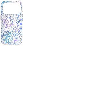 Joli Motif Mandala Pastel Roses Bleu Floral henn&eacute; Coque pour iPhone 17 Pro