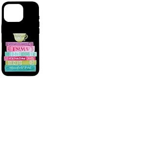 Funny Jane Austen Livre pour Fans de th&eacute; Vintage litt&eacute;raire Coque pour iPhone 16 Pro