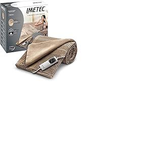 Imetec - Couverture Chauffante Adapto Elegance - Plaid chauffant 180x140 cm - Couverture Électrique 6 Températures, Tissu Doux, Technologie Anti Surchauffe Adapto, Chauffage Rapide, Lavable en Machine