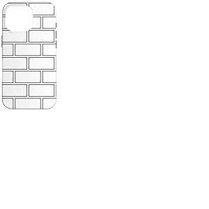 Motif Mur de Brique rectangulaire de Couleur Blanche Coque pour iPhone 16 Pro