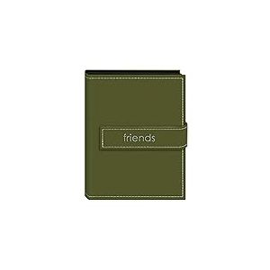 Pioneer Albums Photo 36-Pocket 4 by 15,2 cm brod&eacute;e Friends Sangle Cousu en Similicuir Housse Album Photo, Mini, Vert Sauge