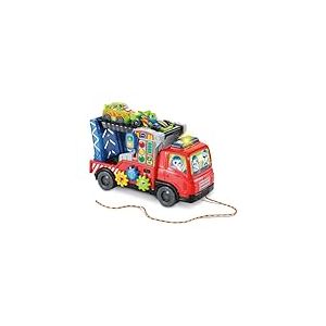 VTech - Super Camion Dépannage Interactif - Jouet à Tirer 3 en 1 - Camion Transporteur de Voitures, Dépanneuse Jouet Enfant, Rampe Voiture de Course - Cadeau Enfant Dès 1 an - Contenu en Français