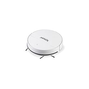 TECHWOOD TAR-2021 Robot Aspirateur 2 en 1, Aspiration et Nettoyage, 450Pa, Batterie 90 Min, Réservoir 350mL, Blanc
