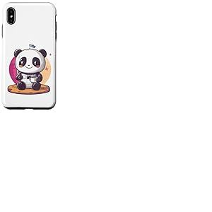 Panda Astronaute avec caf&eacute; Astronaute de l'espace Panda Coque pour iPhone XS Max