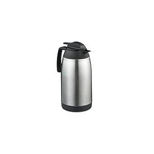 Relaxdays Carafe en Acier Inoxydable, pichet Isotherme pour thé, café, Distributeur, 2,1 litres, avec poignée, argenté