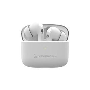 NEWSKILL Anuki Casque sans Fil Bluetooth 5.0, contrôle Tactile, Suppression du Bruit, Microphone, résistance IPX4, 16 Heures de Lecture, écouteurs sans Fil à Chargement USB-C, Blanc