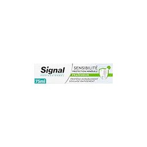 SIGNAL – Professionnel Dentifrice Sensibilité Protection minérale – Fraîcheur – 88% d’ingrédients d’origine naturelle – 75ml