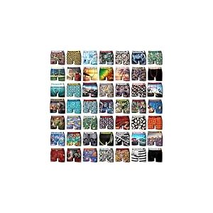 FREEGUN Pack Surprise Boxer Enfant Libert&eacute; de Mouvement, Mod&egrave;le Al&eacute;atoire, Doux, L&eacute;ger et R&eacute;sistant (Lot de 5), Bleu Taille 12 ans/14 Ans