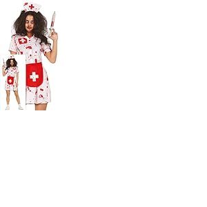 FIESTAS GUIRCA D&eacute;guisement d'infirmi&egrave;re sanglante pour femme &ndash; Costume d'infirmi&egrave;re zombie &ndash; Costumes d'Halloween pour femme et adolescentes de 14 &agrave; 16 ans