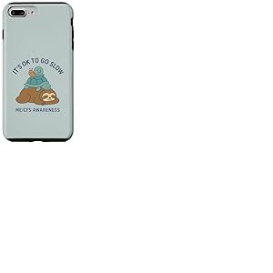 It's OK to Go Slow - ME/CFS Awareness - Paresseux, Tortue, Escargot Coque pour iPhone 7 Plus/8 Plus