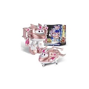 Super Wings Transforming Aeroplane Supercharged Golden Girl, Hauteur env. 12,7 cm, poupée pour Enfants, Avion Jouet et Figurine de Robot pour garçons et Filles à partir de 3 Ans