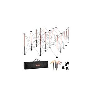 VEVOR Châssis Pliable Établi 245,5x126x73,3 cm, Support Table de Travail Charge 2724 kg, sans Assemblage, Pied d’Établi Portable avec Sac de Rangement, Plateau de Table NON Inclus, pour Garage Atelier