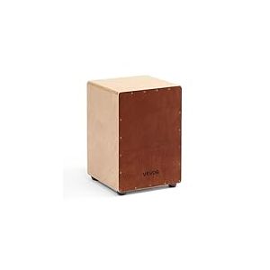 VEVOR Cajon avec Cordes de Caisse Claire Internes, Boite &agrave; Percussion L&eacute;g&egrave;re en Bois Bouleau, Instrument de Musique Portable avec Pieds en Silicone, pour D&eacute;butants, Professionnels, 30,5 x 30,5 x 43 cm