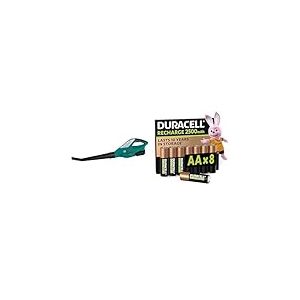 Theo Klein Bosch Souffleur Feuilles, 3+ Ans, & Duracell AA Rechargeables 8 pcs, 2500mAh