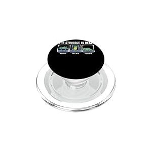The Struggle is Real Dinosaure Cartoon Humour Sport Fitness PopSockets PopGrip pour MagSafe