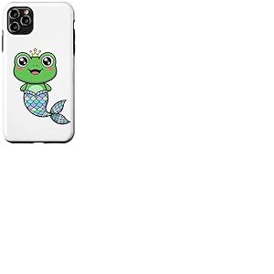 Mignon Grenouille sir&egrave;ne Kawaii Prince Couronne Pastel Queue Coque pour iPhone 11 Pro Max