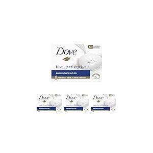 Dove Beauty Cream Bar Savon pour les mains avec cr&egrave;me hydratante 1/4 pour les mains douces et souples 90 g (Lot de 4)