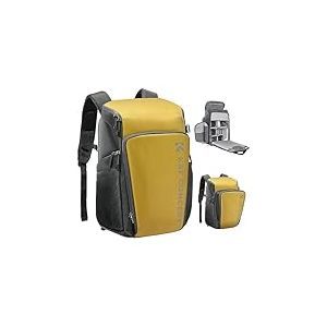 K&F CONCEPT Sac &agrave; dos pour appareil photo, Grande capacit&eacute; sac photo Anti-&eacute;claboussures avec housse de pluie, compartiment pour ordinateur portable 16 pouces, Drone