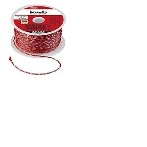kwb Rouge Cordon de maçon 50 mètres, 1,2 mm, M x 1, 2 mm