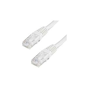 Startech. COM 6 ft White Molded Category 6 Patch Cable &ndash; ETL Verified 1.83 m Blanc &ndash; C&acirc;ble de r&eacute;seau (1,83 m, Blanc, 10 mm, 199 mm, 211 mm, RJ45 Male, RJ45 Male)