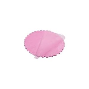 Decoraparty Voiles Tulle Organza Ronds Forme de Fleur pour Dragées, Bonbons, Bricolage, Cadeaux, Bijoux, Faveurs de Mariage, Baptême, Anniversaire, Fête prénatale, Naissance – 50 PCs Rose Ø 24,5 cm