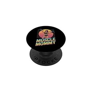 Anime Muscle Mommy Weightlifting Fitness Girl Aesthetic PopSockets PopGrip Adhésif