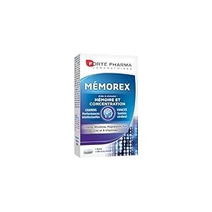 Fort&eacute; Pharma - M&eacute;morex | Concentration Memoire Adulte, Stress - Complement Alimentaire - Vitamines, Min&eacute;raux et Plantes - Rhodiola, Vitamine C, Fer, Magn&eacute;sium, Zinc | 30 g&eacute;lules, 1/jour