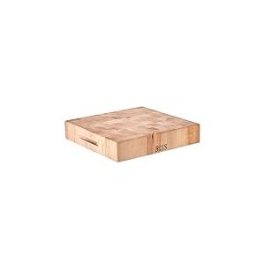 Boos Block Billot De Boucher Professionnel - Planche Bois De Bout – Billot De Cuisine – Planche Erable d'Amérique du Nord - 38 x 38 x 7,5 cm