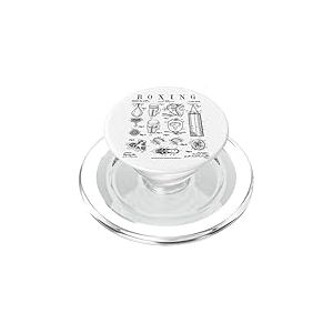 Gants de Boxe Pugilist Boxer Vintage Brevet Dessin Imprim&eacute; PopSockets PopGrip pour MagSafe