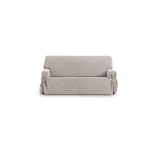 ECOMMERC3 Housse de canap&eacute; 2 Places en Tissu Jacquard Non &eacute;lastique avec Liens d&eacute;coratifs et Protection &eacute;l&eacute;gante pour Votre canap&eacute;, Lin