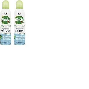Biovie - Désodorisant Air Pur - Nettoyants multi-usages et désodorisant - Certifié Ecocert - Spray de 200ml (Lot de 2)