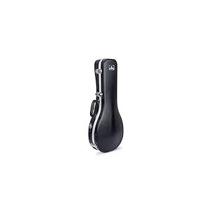 Crossrock Étui Mandoline A-Style ABS | Coque Moulée Noire, Compartiment Intérieur, Bretelles Amovibles, Serrure – Étui Rigide Léger