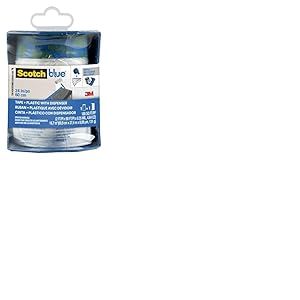 ScotchBlue Dévidoir de plastique pré-masqué - 60,9 cm x 27,4 m (16,7 m2), 1 Rouleau
