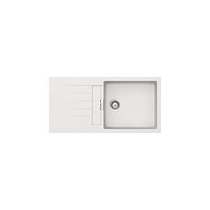 SCHOCK | Primus D100L &Eacute;vier de cuisine 1 baignoire large avec goutteur, baignoire r&eacute;versible, mat&eacute;riau Cristalite&reg;, couleur nouvelle aluminium, 1000 x 500 mm