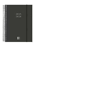 Finocam – Agenda Spirale 18 mois 2025-2026 2 jours par page Juillet 2025-Décembre 2026 (18 mois) Noir International