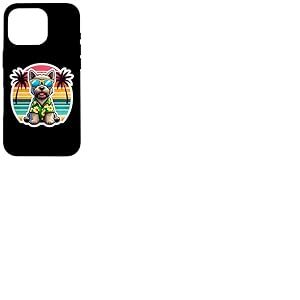 Terrier écossais propriétaire de chien Summer Vibes Vacation Tropical Coque pour iPhone 16 Pro
