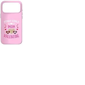 Sorry Girls Mommy is My Valentine C&oelig;urs l&eacute;opard et Plaid Coque pour iPhone 17 Pro Max