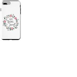 64 Years Loved Men Women Floral 64 Year Old 64th Birthday Coque pour iPhone 7 Plus/8 Plus