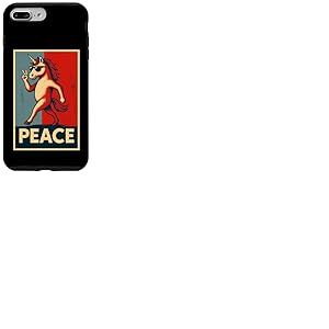 Licorne amusante donnant la paix, lunettes de soleil licorne, licorne Coque pour iPhone 7 Plus/8 Plus