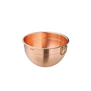 Spring Culinox Bol m&eacute;langeur en cuivre, 2,8 l, diam&egrave;tre 20 cm, hauteur 11 cm, fond plat, meilleures propri&eacute;t&eacute;s de conduction thermique