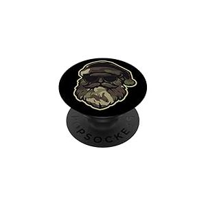 Lunettes de Soleil Motif Visage de P&egrave;re No&euml;l Camouflage PopSockets PopGrip Adh&eacute;sif