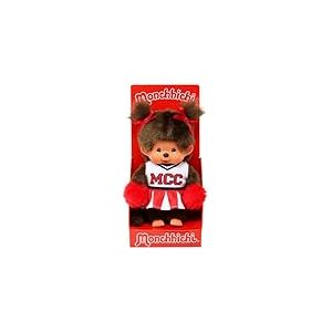 Sekiguchi 252879 - Monchhichi Original Fille Cheerleader, Animal en Peluche Brun d'environ 20 cm