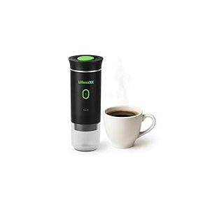 Lifenaxx Cafetière portable avec batterie rechargeable et USB-C LX-060-20 Bar Mini machine à expresso pour café moulu et capsules – Cafetière compacte sans fil pour voyage, camping, voiture, bureau