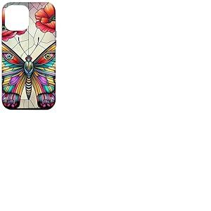 Motif Papillon en Verre teint&eacute; Coquelicot Coque pour iPhone 12 Pro Max