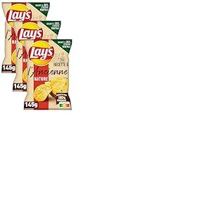 Lay's Chips à L'Ancienne Nature 145 g (Lot de 3)