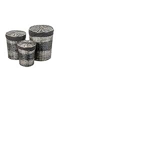 Vical Home Set Panier &agrave; Linge 3 unit&eacute;s. Gris